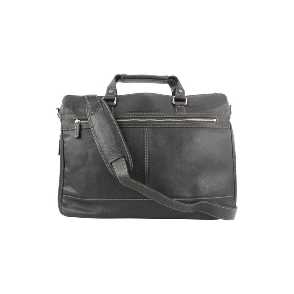 Levenger Dark Brown Leather Carrie Messenger Lapto